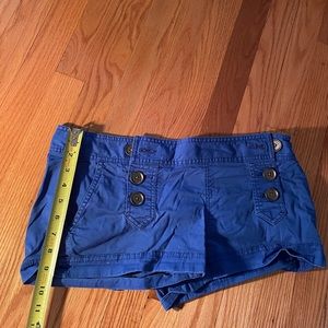 Express cobalt button up shorts size 6